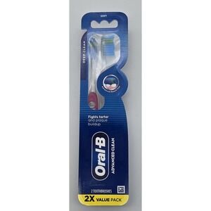 Oral-B Soft Toothbrushes Advanced Care 2× Value Pack Gentle Clean Oral Care